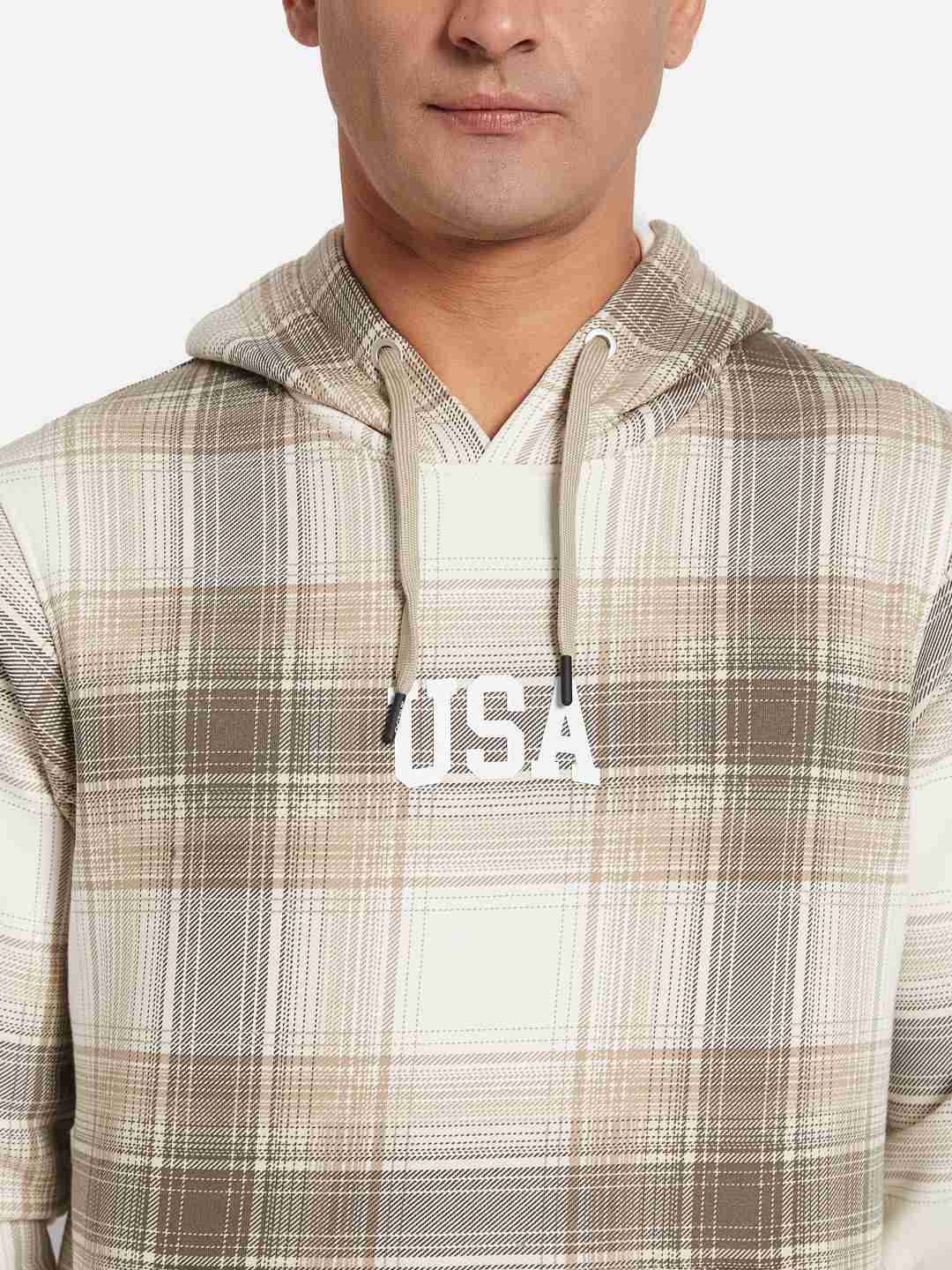 Octave Men Colourblocked Hooded Sweatshirt