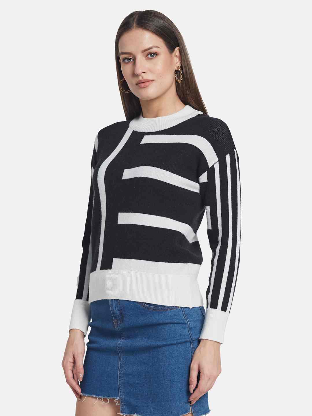 METTLE Women Printed Pullover