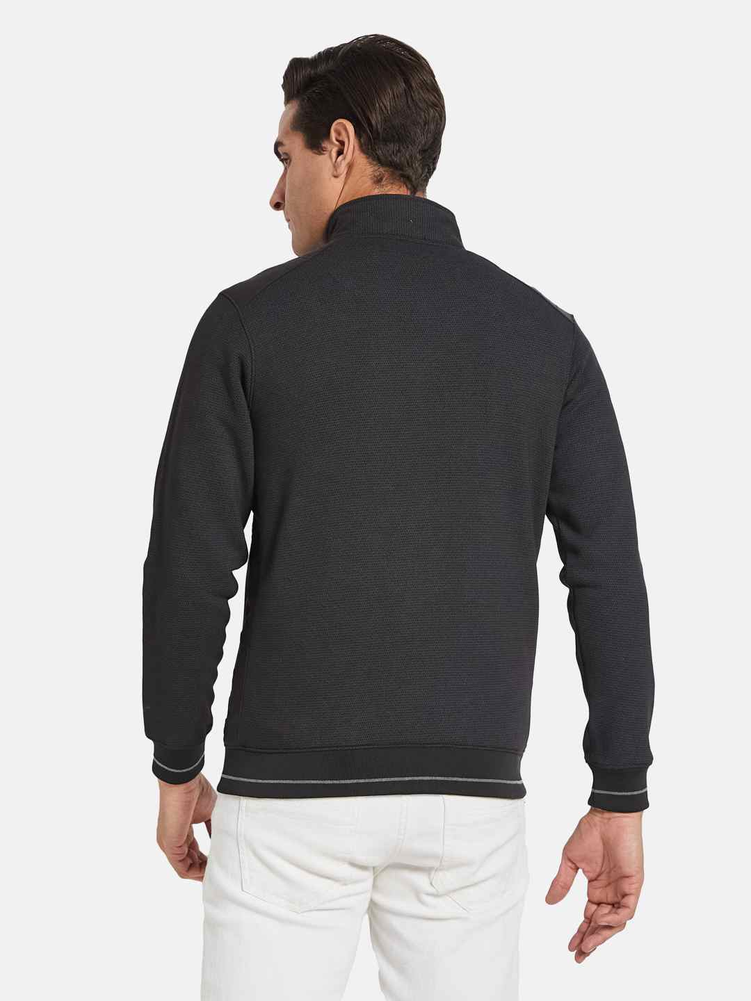 Octave Men Henley Neck Long Sleeves Sweatshirt