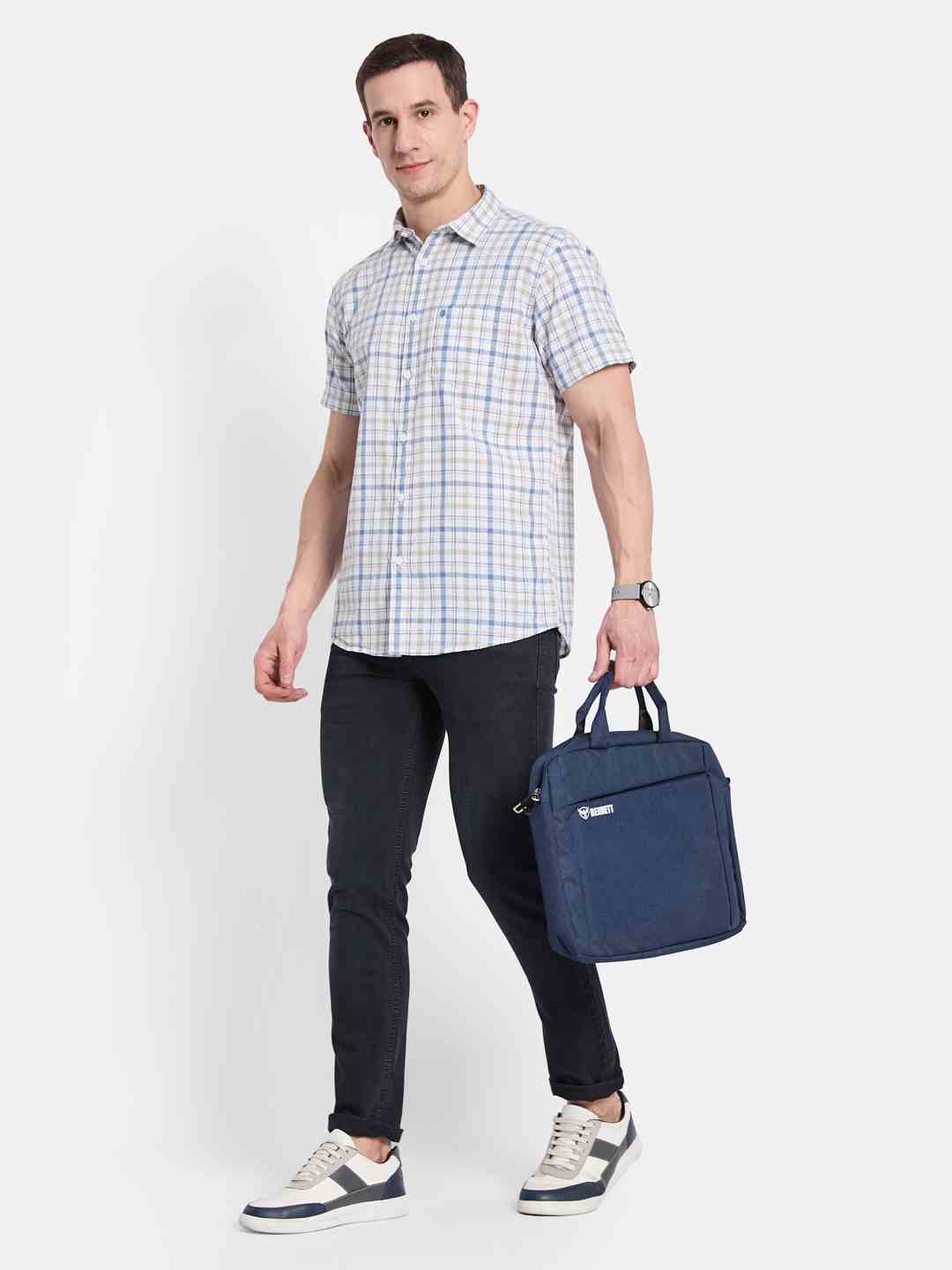 METTLE Men Multi Stripes Opaque Striped Casual Shirt