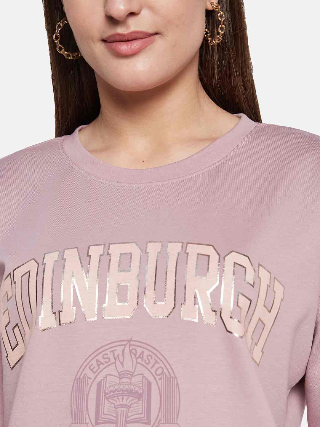 METTLE Women Printed Sweatshirt