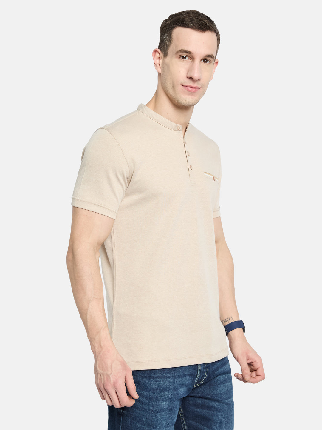 Octave Men Mandarin Collar T-shirt