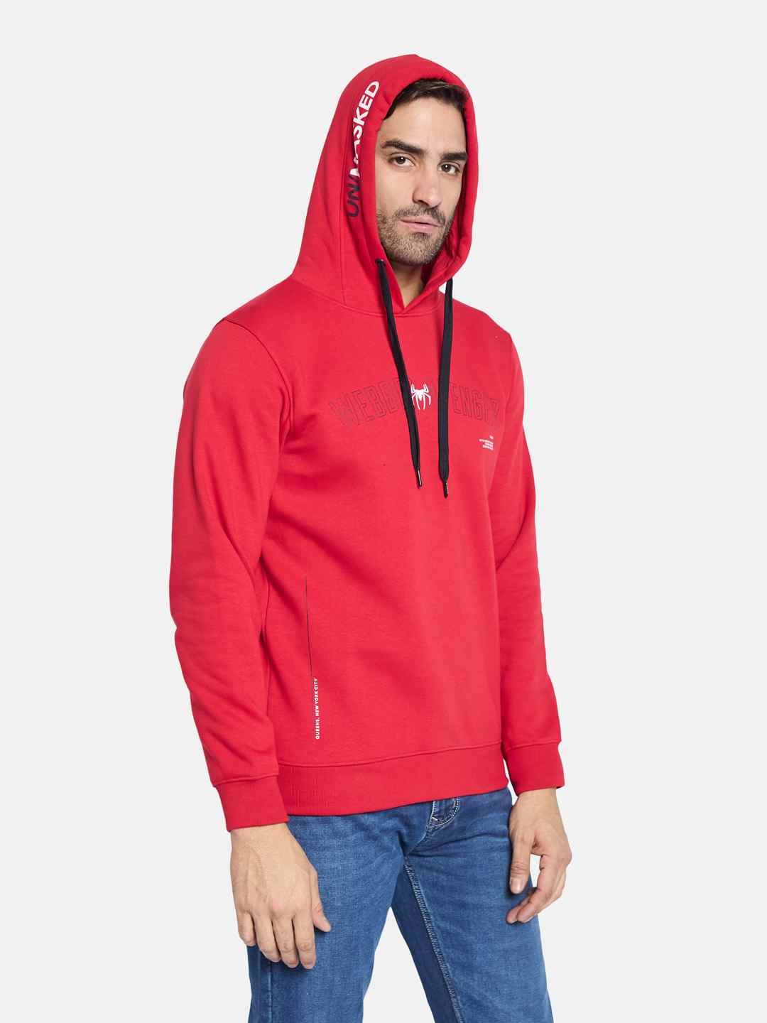 Octave Men Printed Hooded Sweatshirt