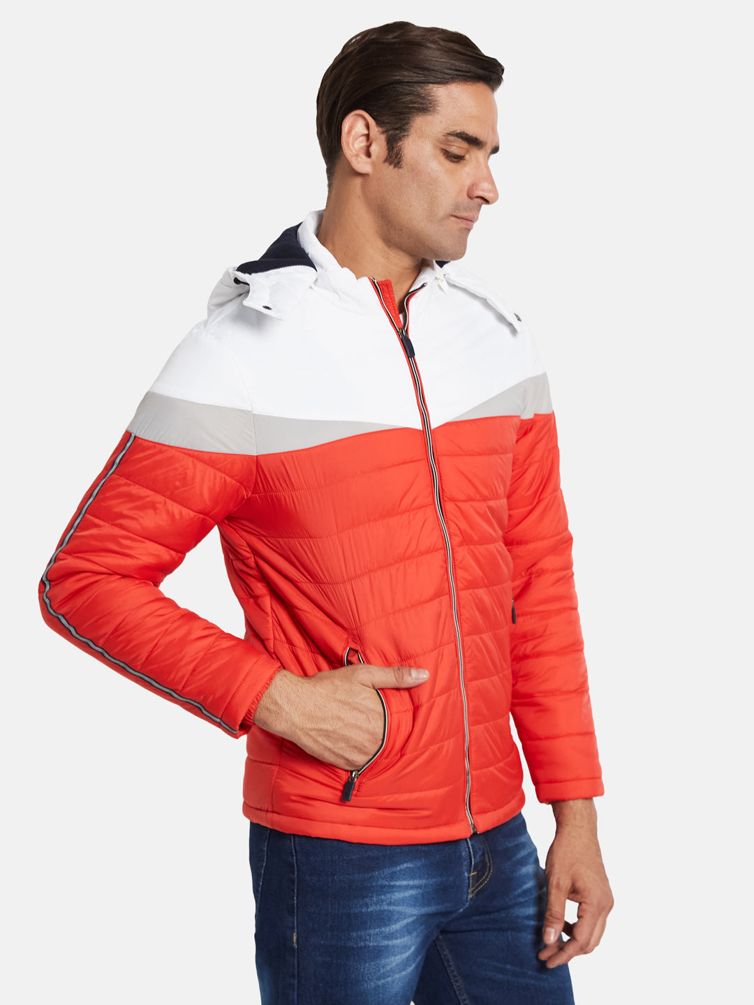 METTLE Men Colourblocked Jacket