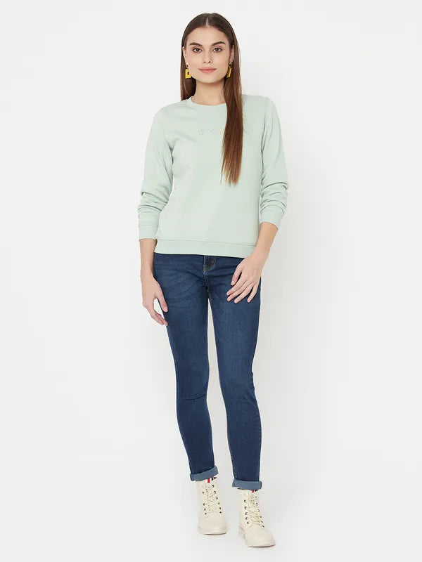 Mettle Women Green Sweatshirt