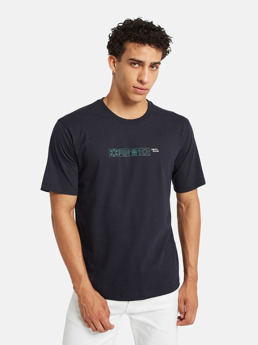 Octave Graphic Printed Short Sleeves Cotton T-shirt