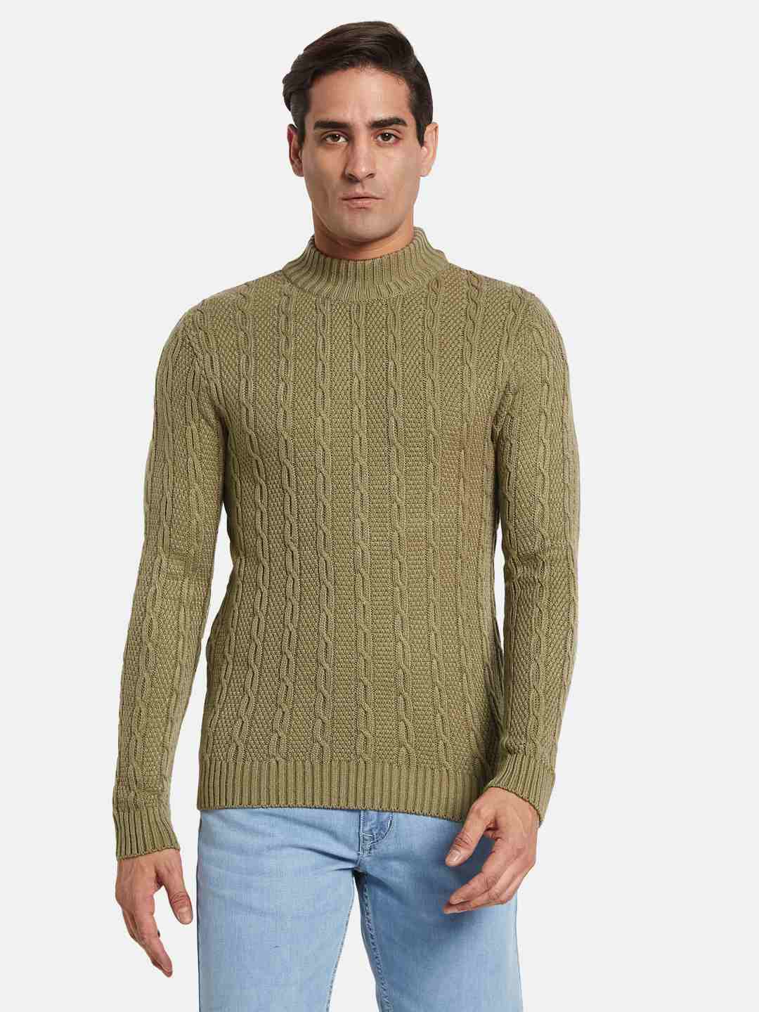 METTLE Men Cable Knit Pullover