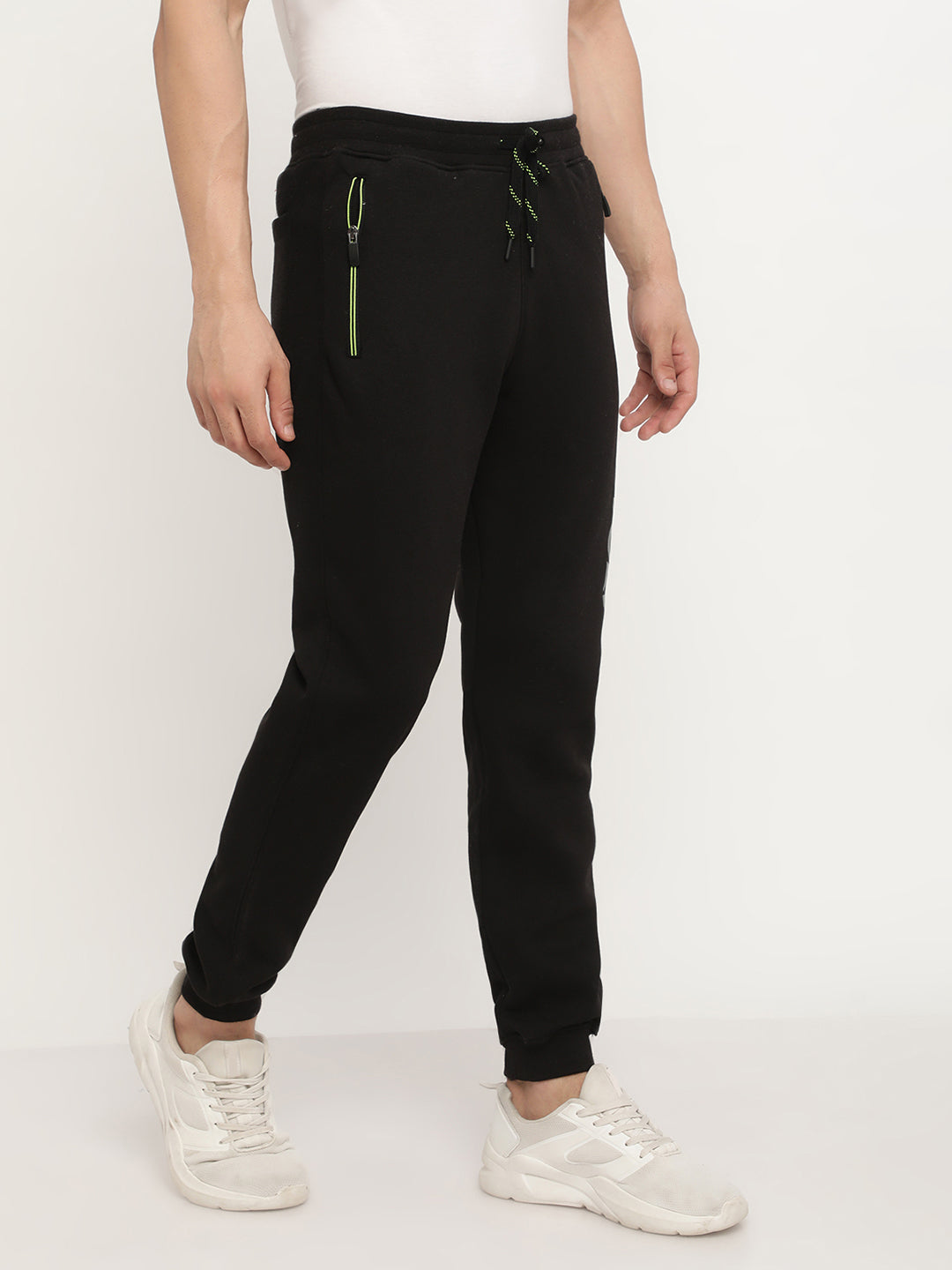 Octave Men Navy Blue Solid Joggers