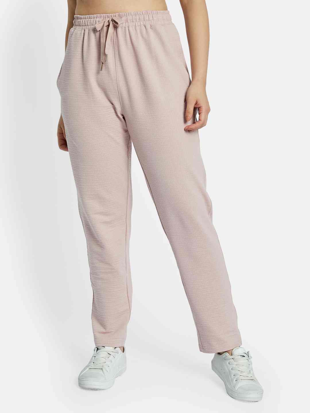 METTLE Women Textured Cotton Track Pants