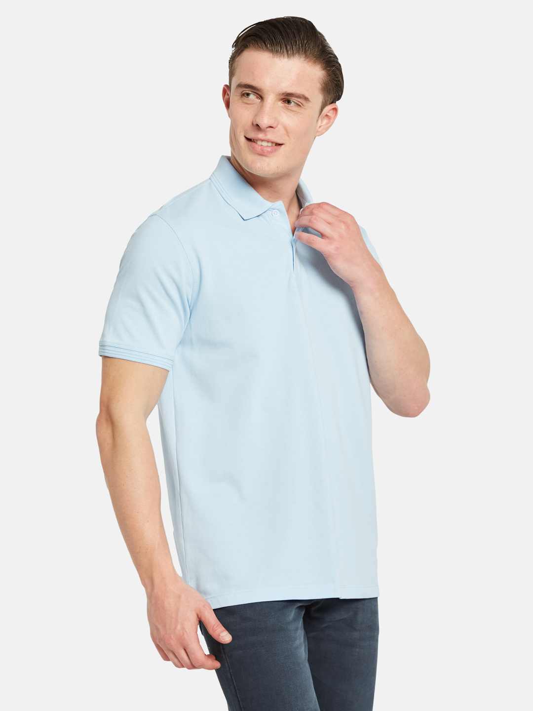 Octave Polo Collar Cotton T-Shirt