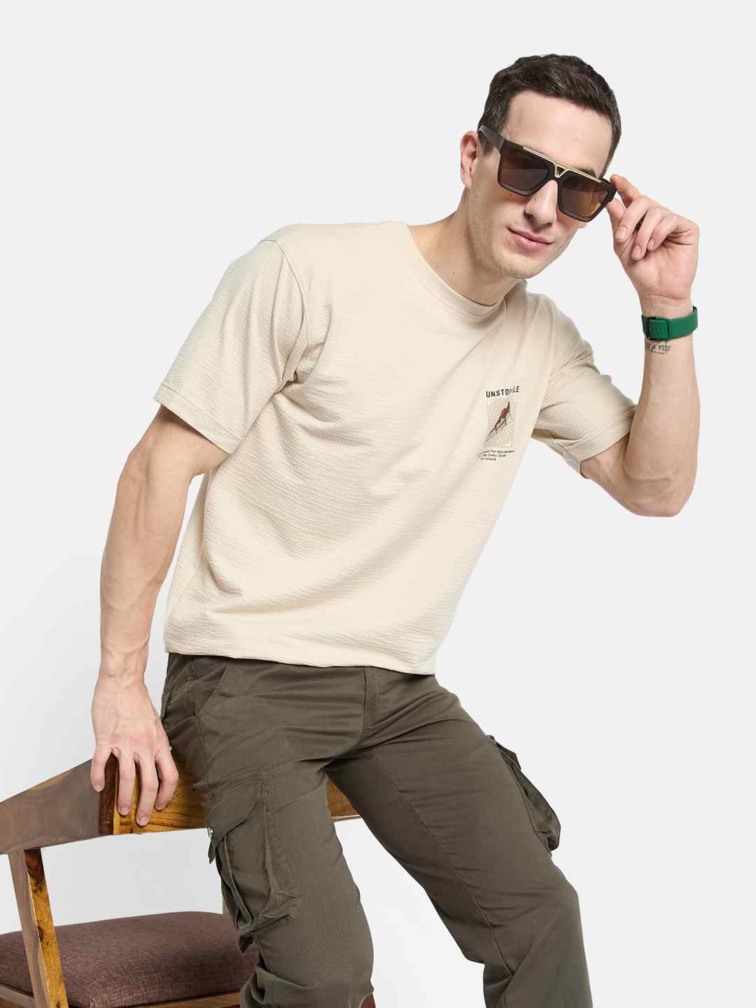 Octave Men Printed T-shirt