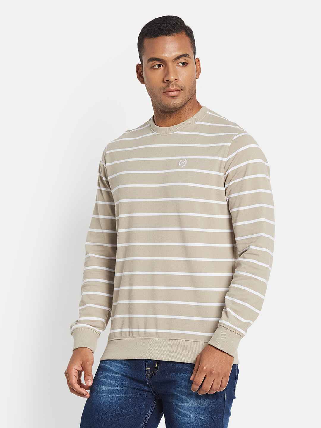 METTLE Men Striped T-shirt