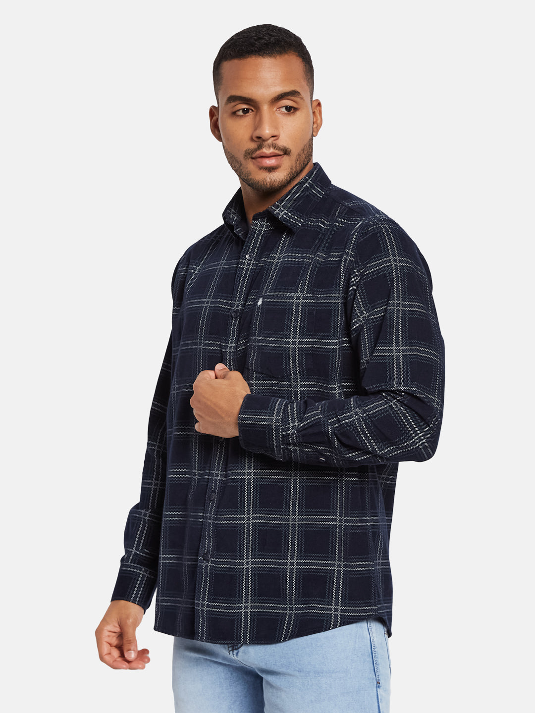 METTLE Men Opaque Checked Casual Shirt