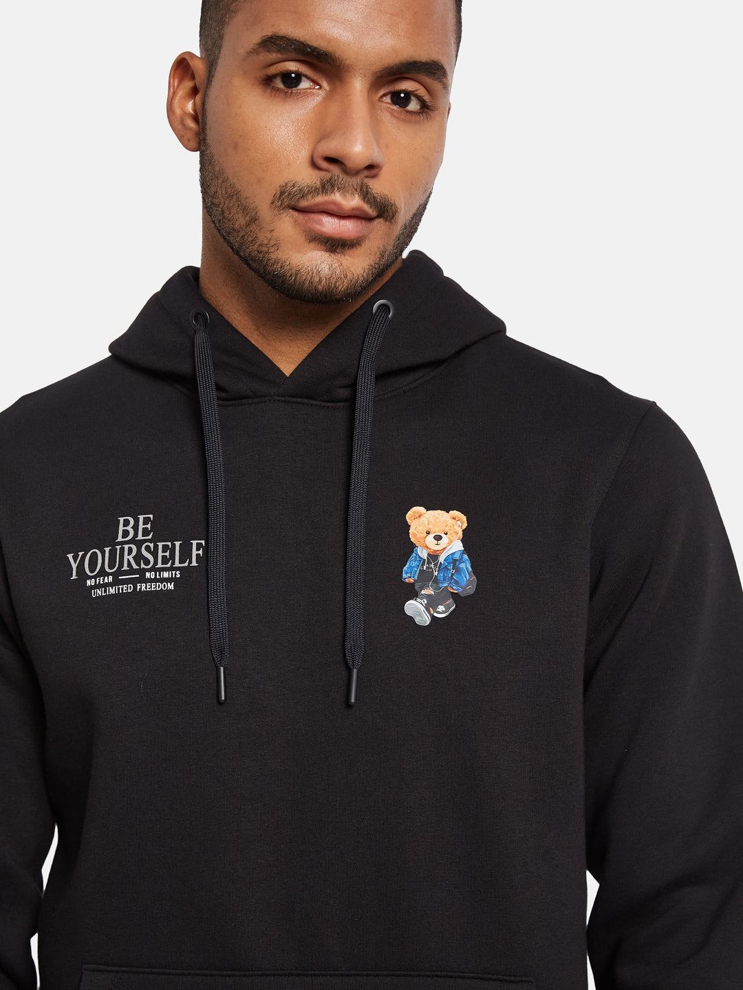 Octave Men Printed Hooded Sweatshirt
