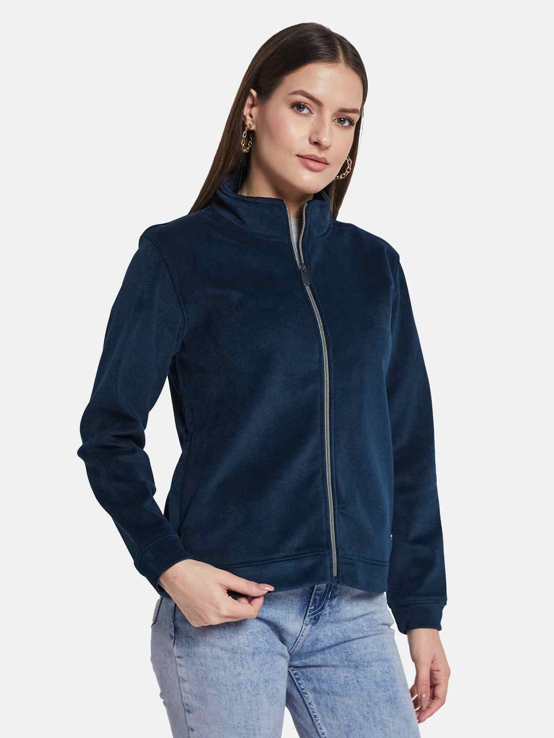 METTLE Women Front-Open Sweatshirt
