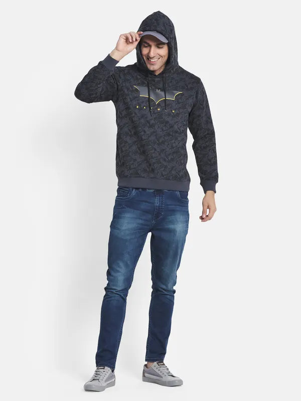 Men Grey Printed Sweatshirt