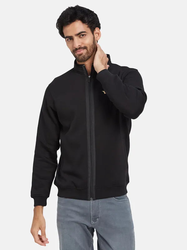 Octave Typography Printed Fleece Sweatshirt