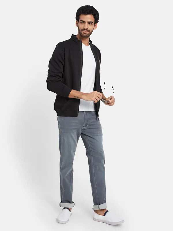 Octave Typography Printed Fleece Sweatshirt