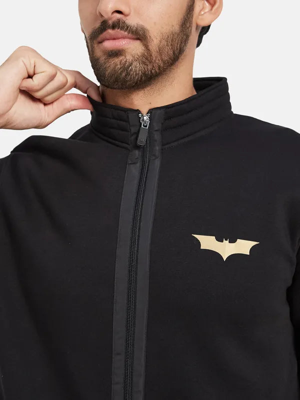 Octave Typography Printed Fleece Sweatshirt