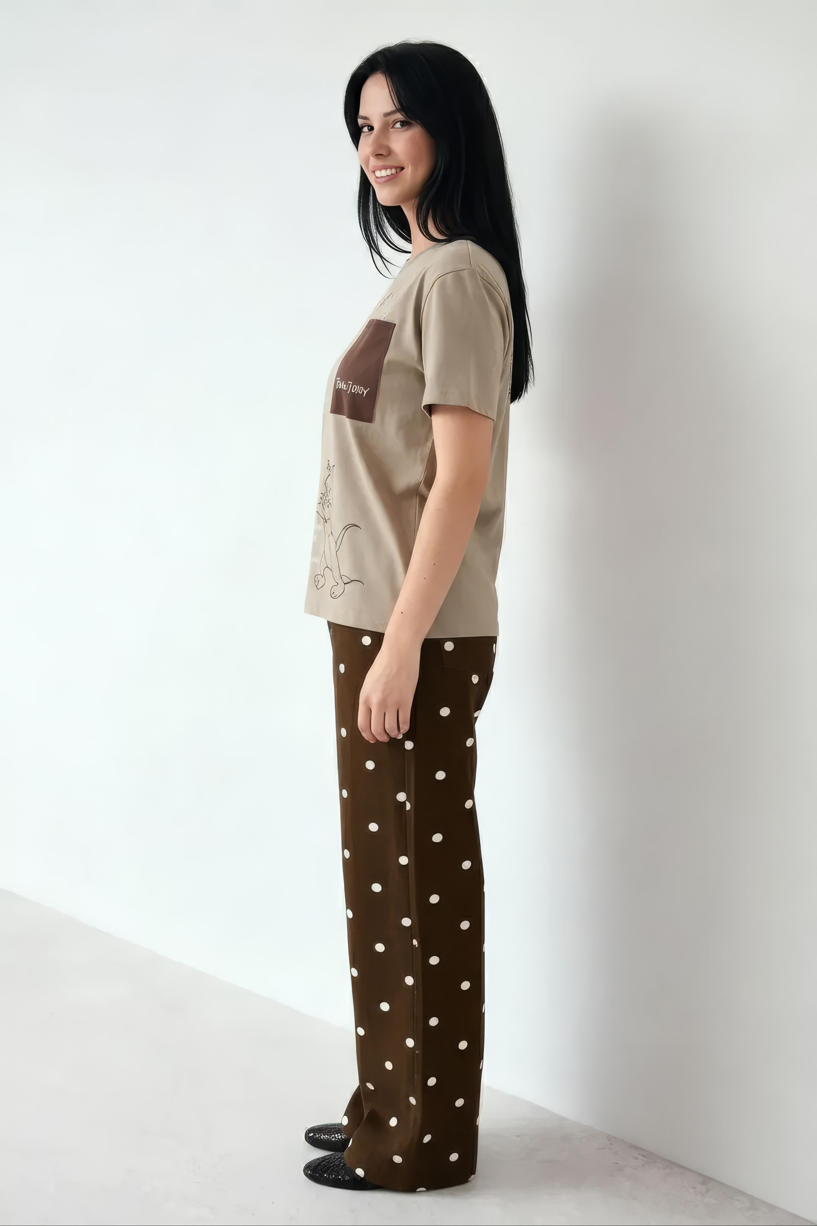 Women Printed Round Neck T-Shirt