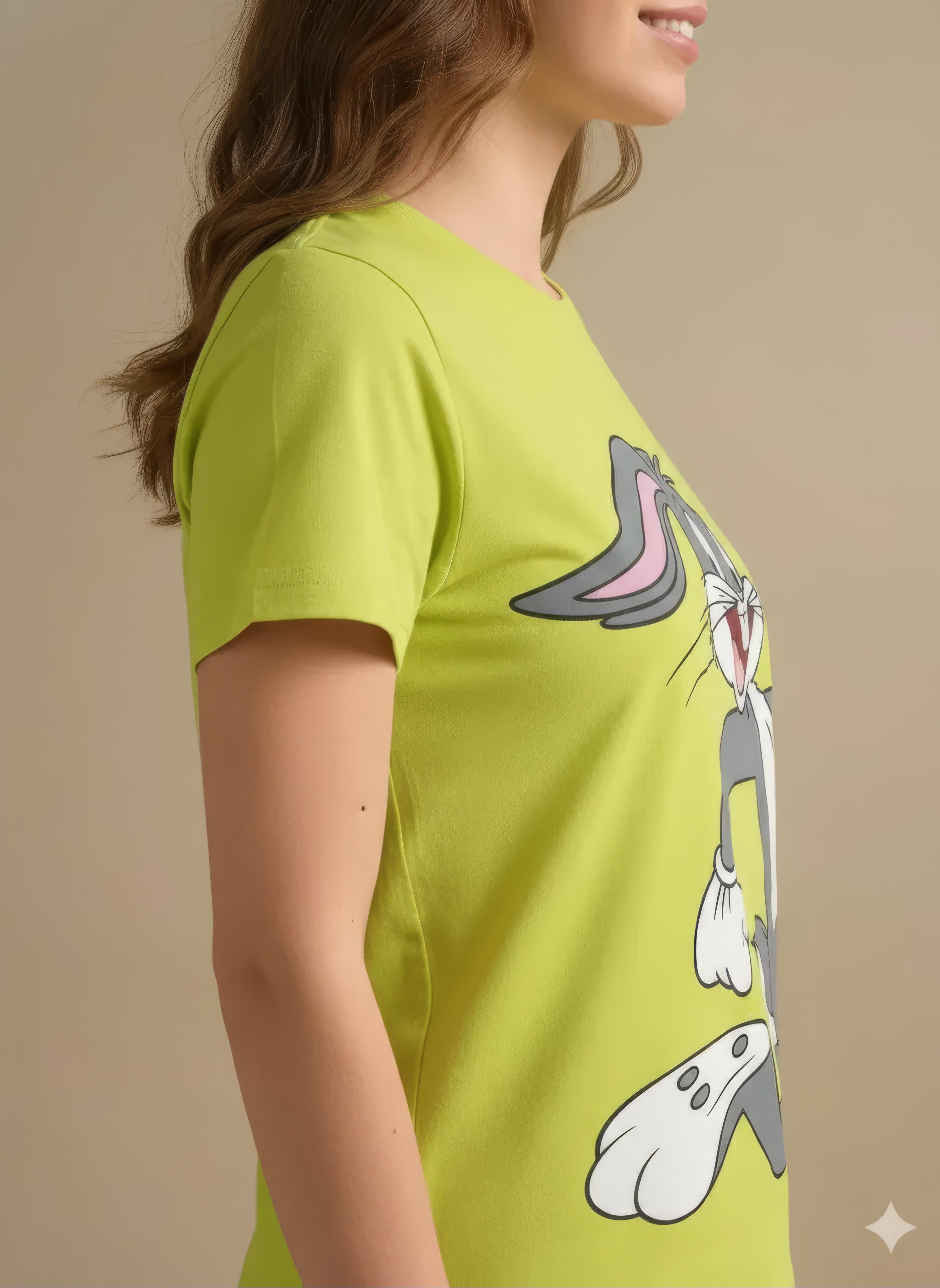 Women Printed Round Neck T-Shirt