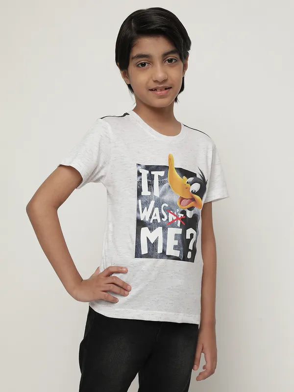 Octave Boys Typography Printed Cotton T-Shirt