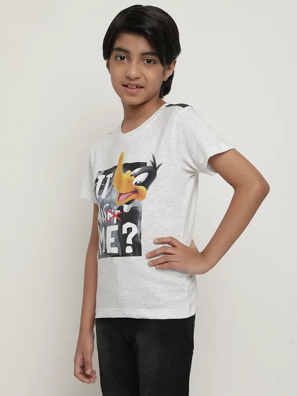 Octave Boys Typography Printed Cotton T-Shirt