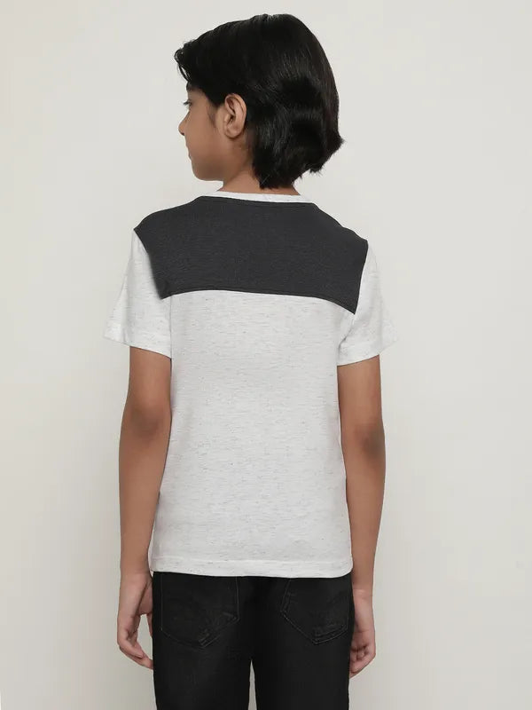 Octave Boys Typography Printed Cotton T-Shirt