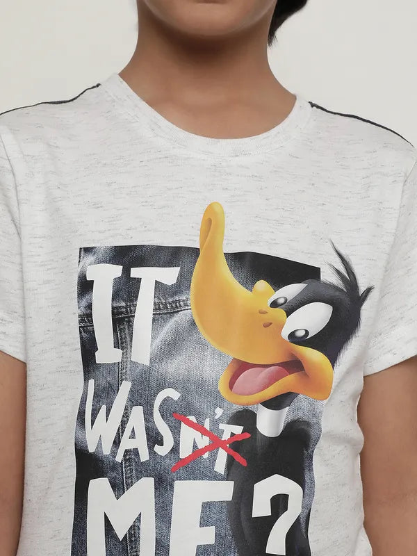 Octave Boys Typography Printed Cotton T-Shirt