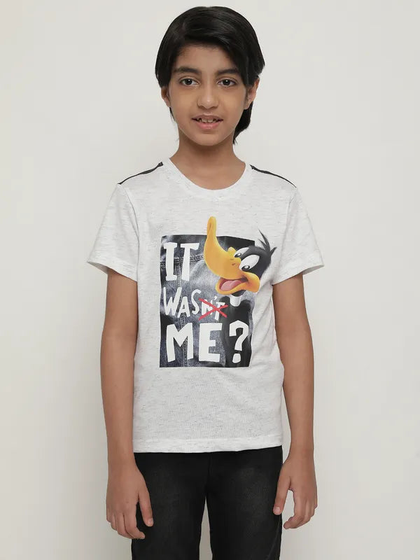 Octave Boys Typography Printed Cotton T-Shirt