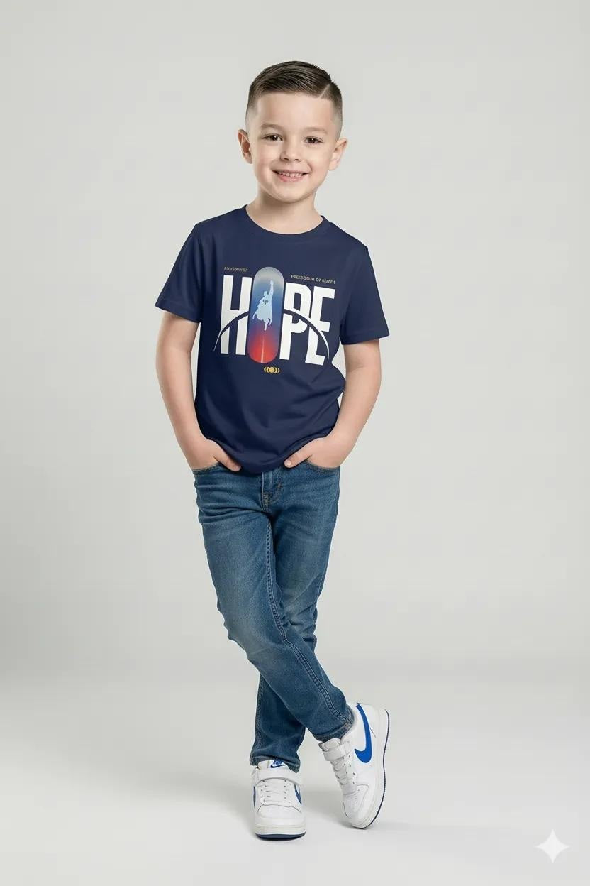 Octave Boy's Printed Round Neck T-shirt