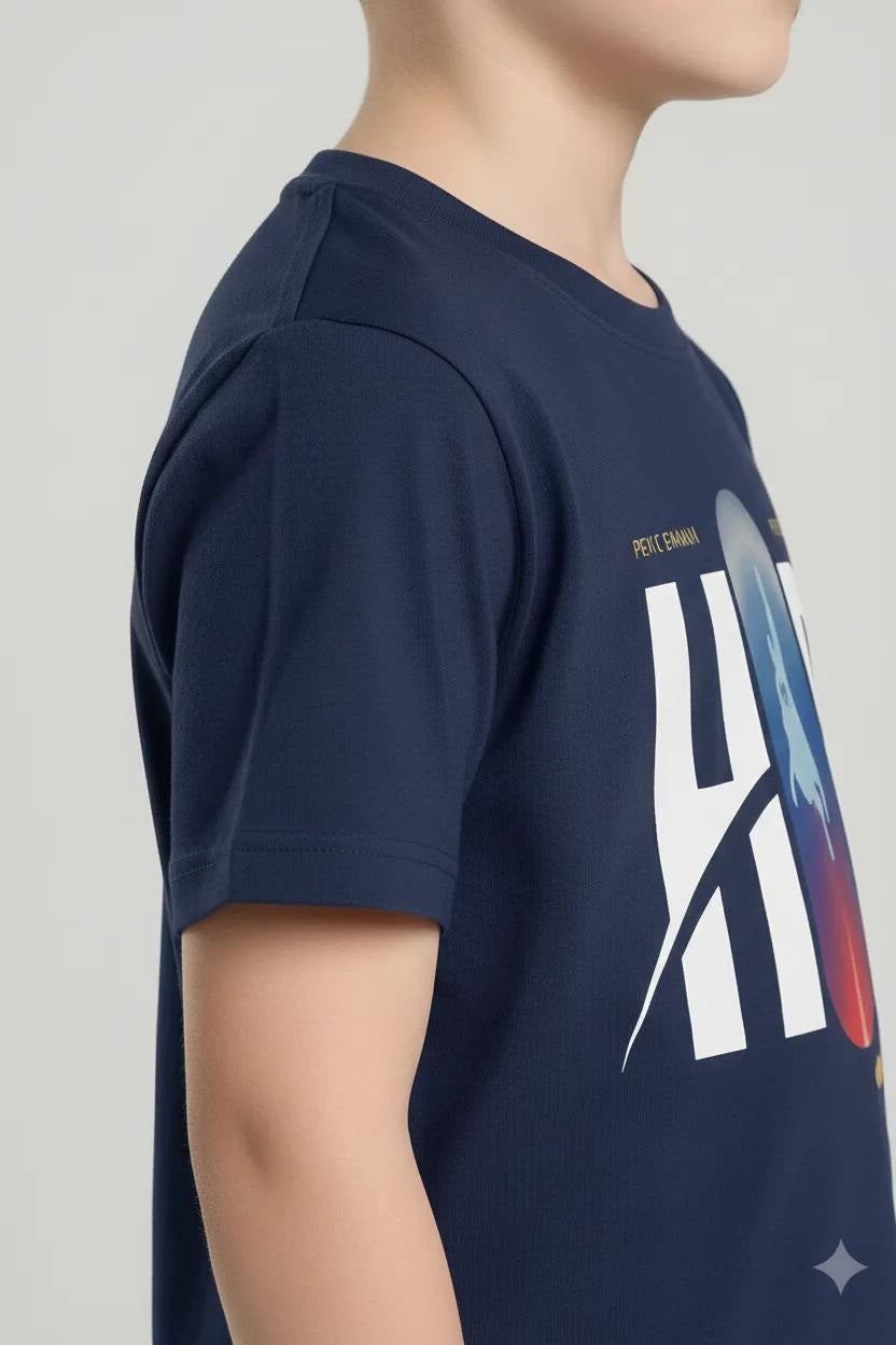 Octave Boy's Printed Round Neck T-shirt