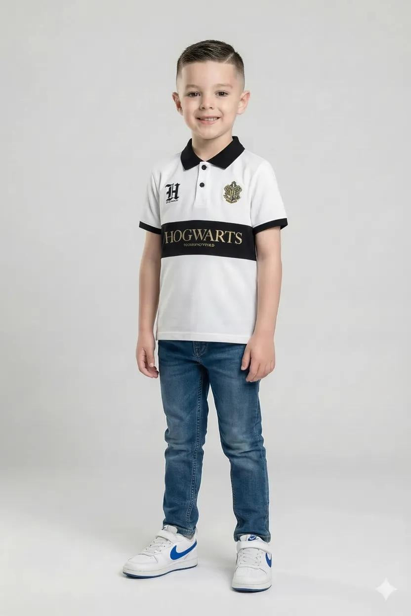 Octave Boys Printed Polo Collar T-shirt
