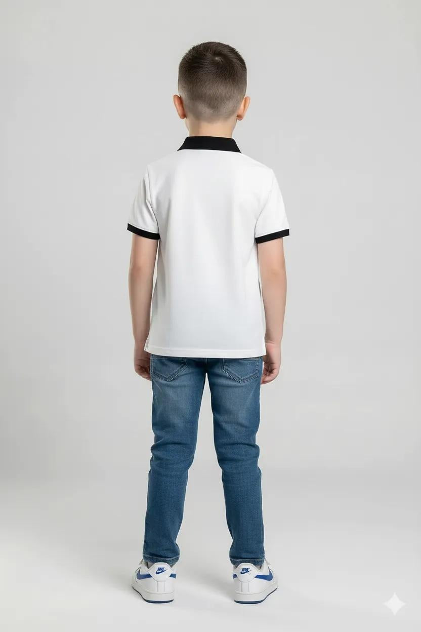 Octave Boys Printed Polo Collar T-shirt