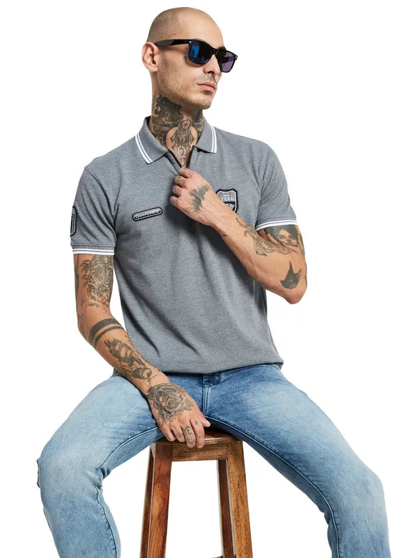 Octave Polo Collar Cotton T-Shirt