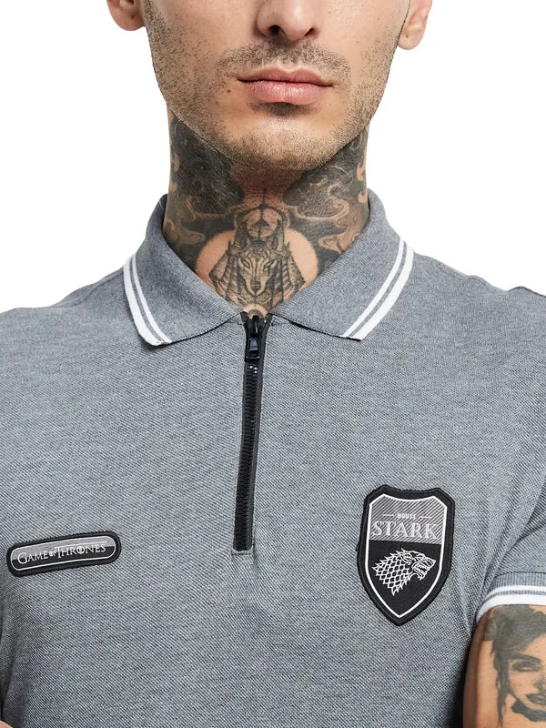 Octave Polo Collar Cotton T-Shirt