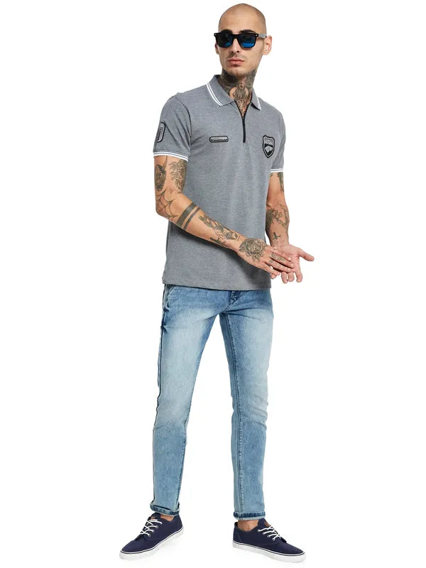 Octave Polo Collar Cotton T-Shirt