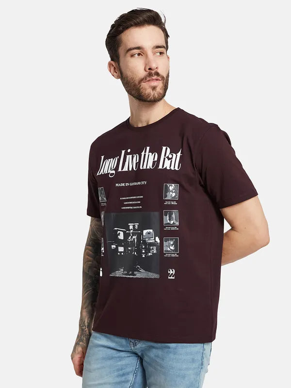 Octave Ss24 Men Typography Printed Round Neck T-Shirt