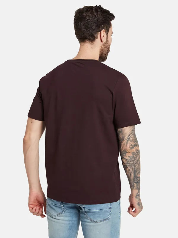 Octave Ss24 Men Typography Printed Round Neck T-Shirt