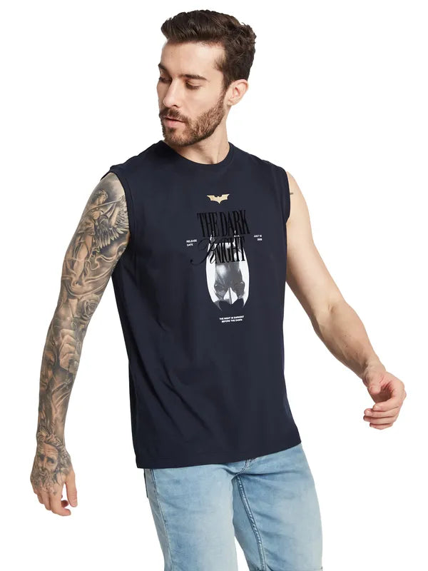Octave Men Typography Printed Round Neck Sleeveless T-Shirt