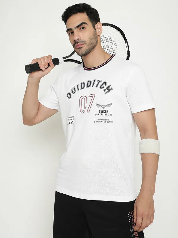 Octave Typography Printed Cotton T-Shirt