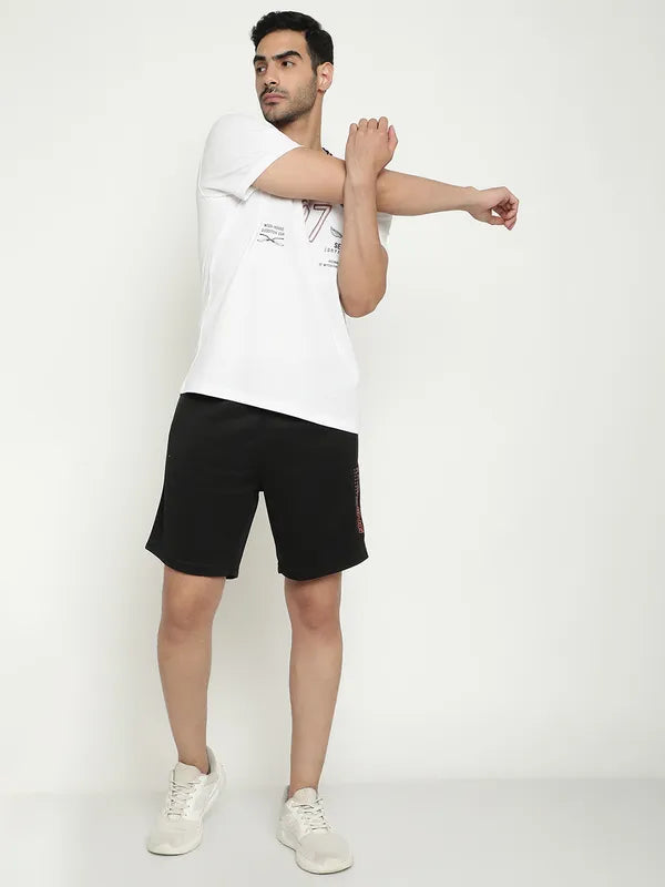 Octave Typography Printed Cotton T-Shirt