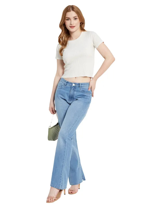 Wide Leg Mid Waist Jeans