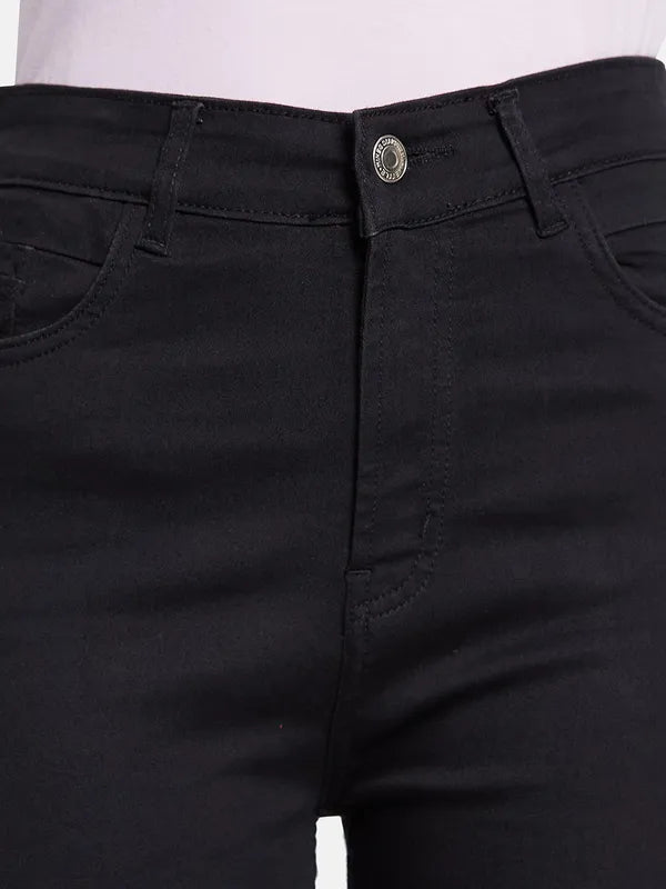 Mettle Women Straight Fit Slash Knee Stretchable Jeans