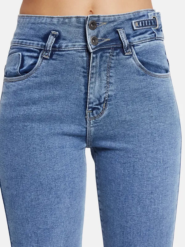 Mettle Women Straight Fit Slash Knee Jeans