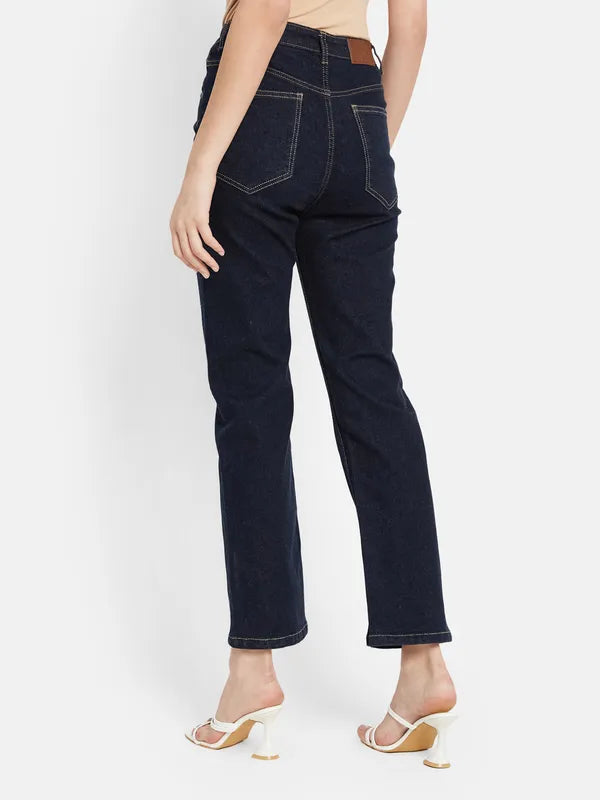 Mid Waist Boot Cut Jeans