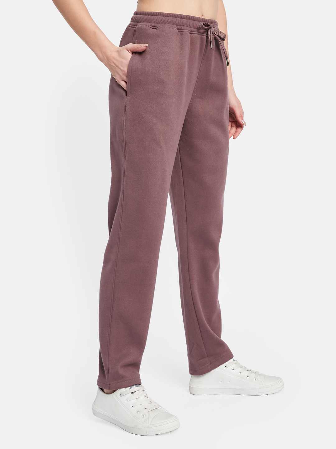 METTLE Women Cotton Mid Rise Track Pants