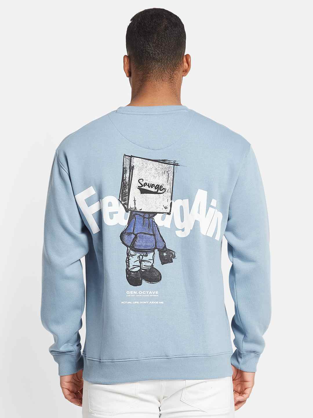 Octave Men Printed Pullover Sweatshirt