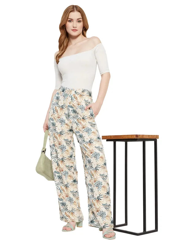 Floral Print Wide Leg Trouser