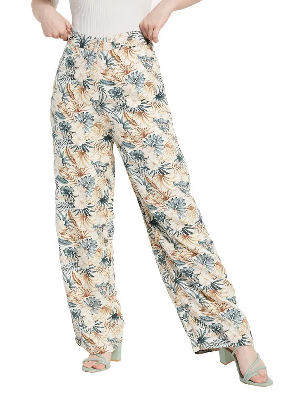 Floral Print Wide Leg Trouser